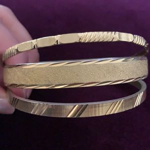 Monet 3 gold tone bangle stack